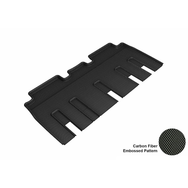 3D Maxpider Kagu 2nd Row Black Floor Liner for 2017-2019 Tesla Model X L1TL00521509 - main
